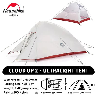 Naturehike Cloud Up 2 People Ultralight 20D Camping Tent