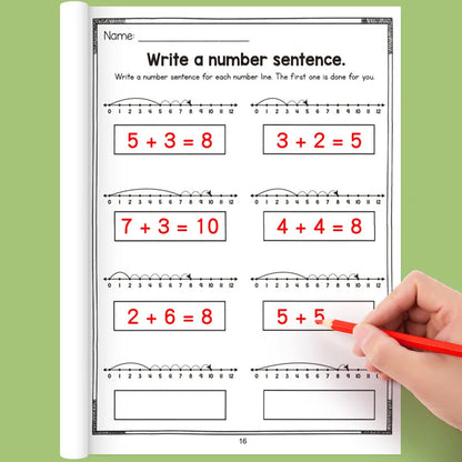 Fun Educational Math Activity Workbook - Addition/Subtraction Practice