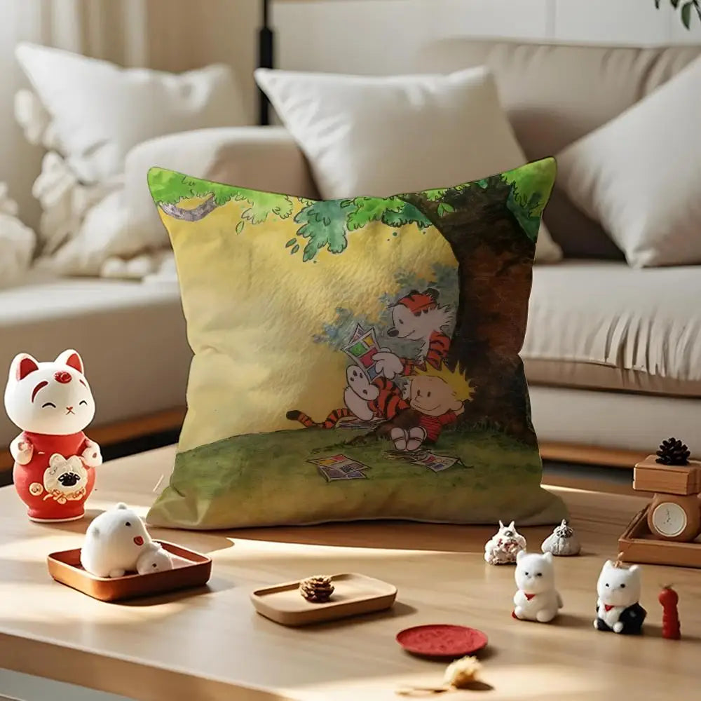 Comic Calvin and Hobbes Cushion Cover