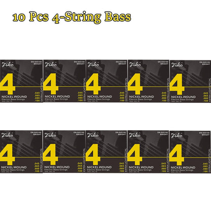 ZIKO  4/5/6  Carbon Steel Hexagonal Alloy Electric Bass Strings - 5/10 Set