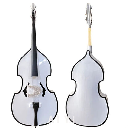 4/4 3/4 Upright Double Bass - White