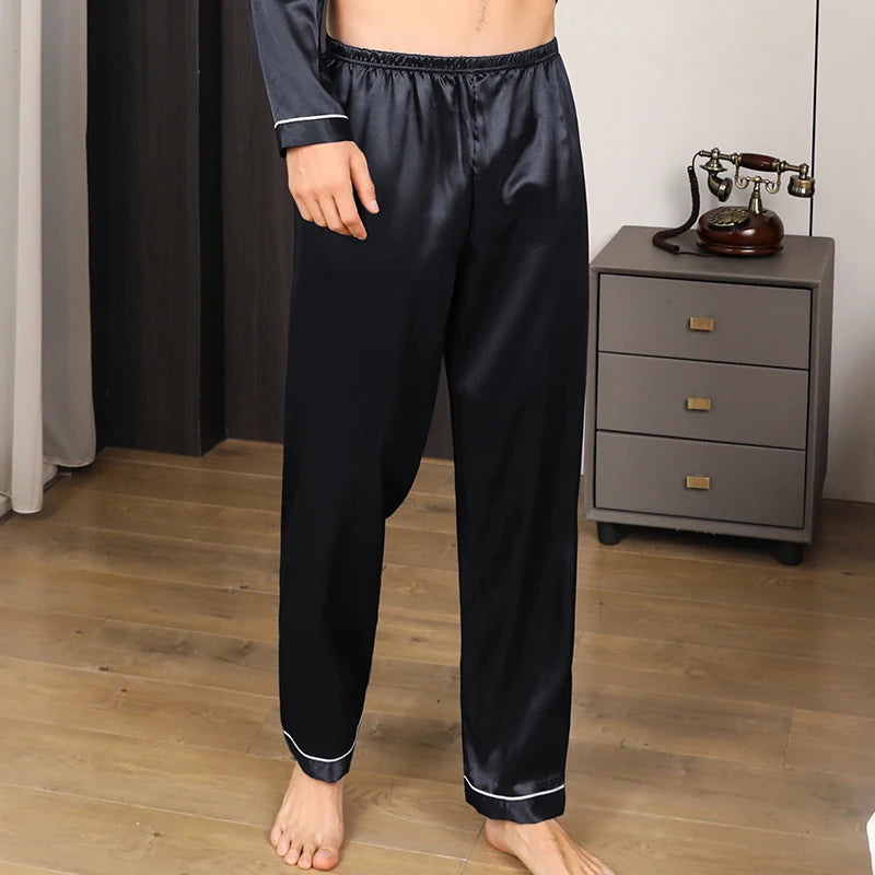 Men's Comfortable Loose Breathable Ice Silk Sleeping Pants