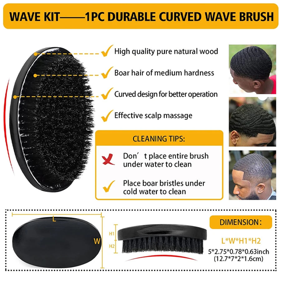 Shea Butter Wave Control Pomade Kit - 360 Style Strong Hold