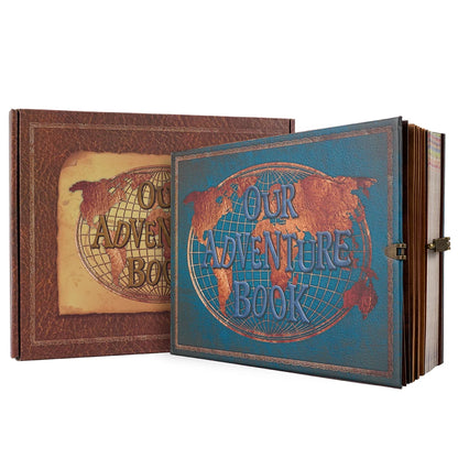 DIY Our Adventure Book Leather Photo Album - 180 Pages