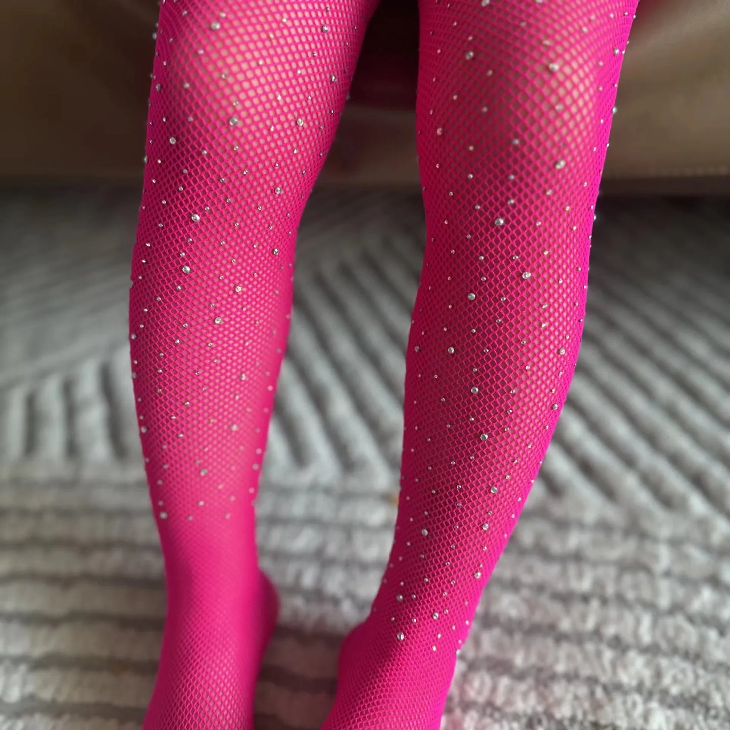 Girls's Sparkling Rhinestone Fishnet Pantyhose Tights
