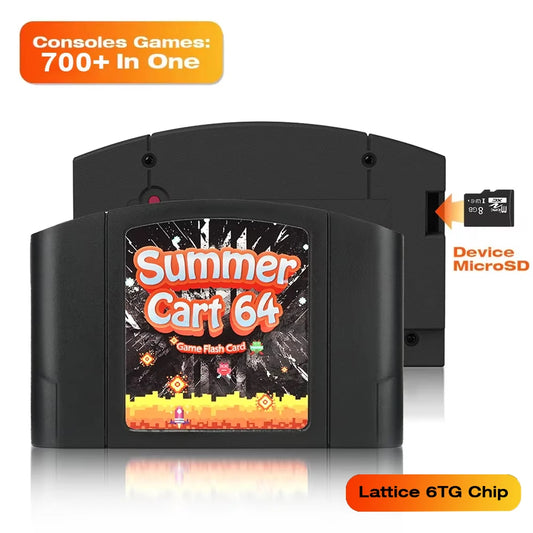 Retro SummerCart64 700+ in 1 Game Cartridge for Nintendo 64| N64 Video Game Console 8GB card