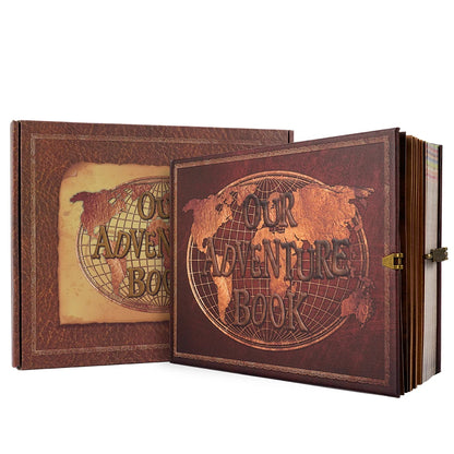 DIY Our Adventure Book Leather Photo Album - 180 Pages
