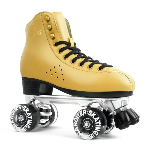 KSANA Aluminum Alloy Quad Roller Skates - Ultra-Leather Foot Protection