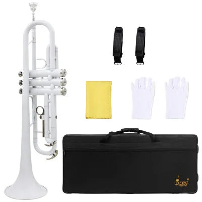 SLADE Trumpet Bb B Flat Trumpet Brass Multicolor Classic Material Monel Piston Professional Wind Instrument With Accessories