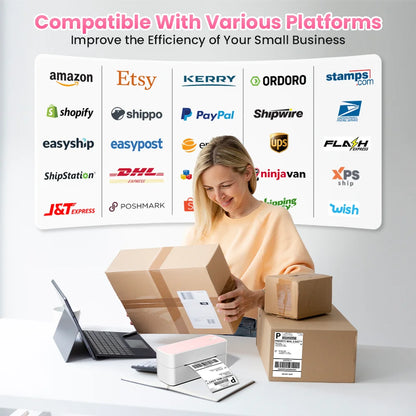 Wireless Small 4x6 Shipping Label Printer | Bluetooth