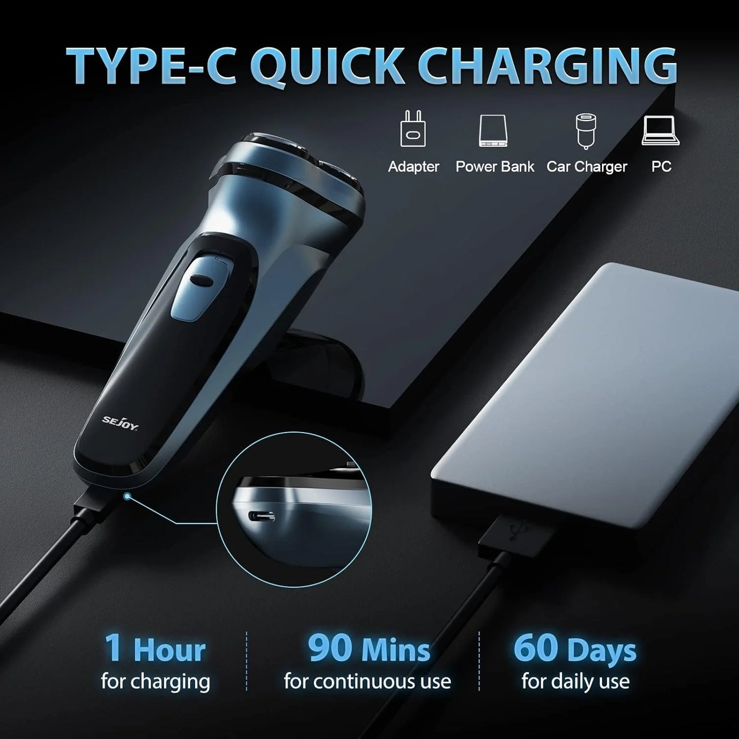 Men's Rechargeable Electric Razor