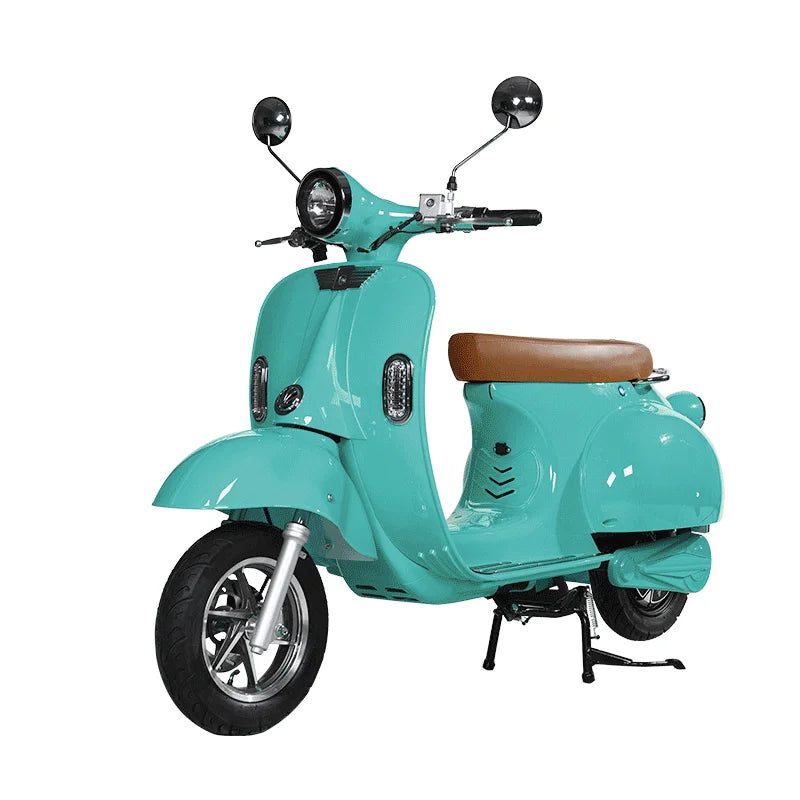 Vintage Electric Scooter Bike – 1200W High Speed Adult Electric Moped with 60V Battery for City Commuting
