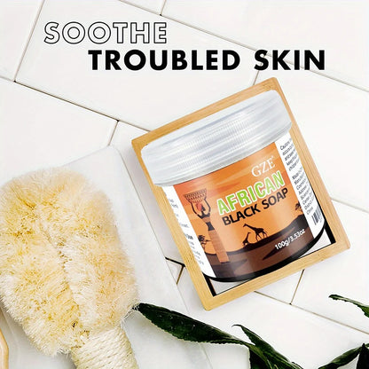 GZE 3-in-1 Face African Black Soap - Natural Ingredients