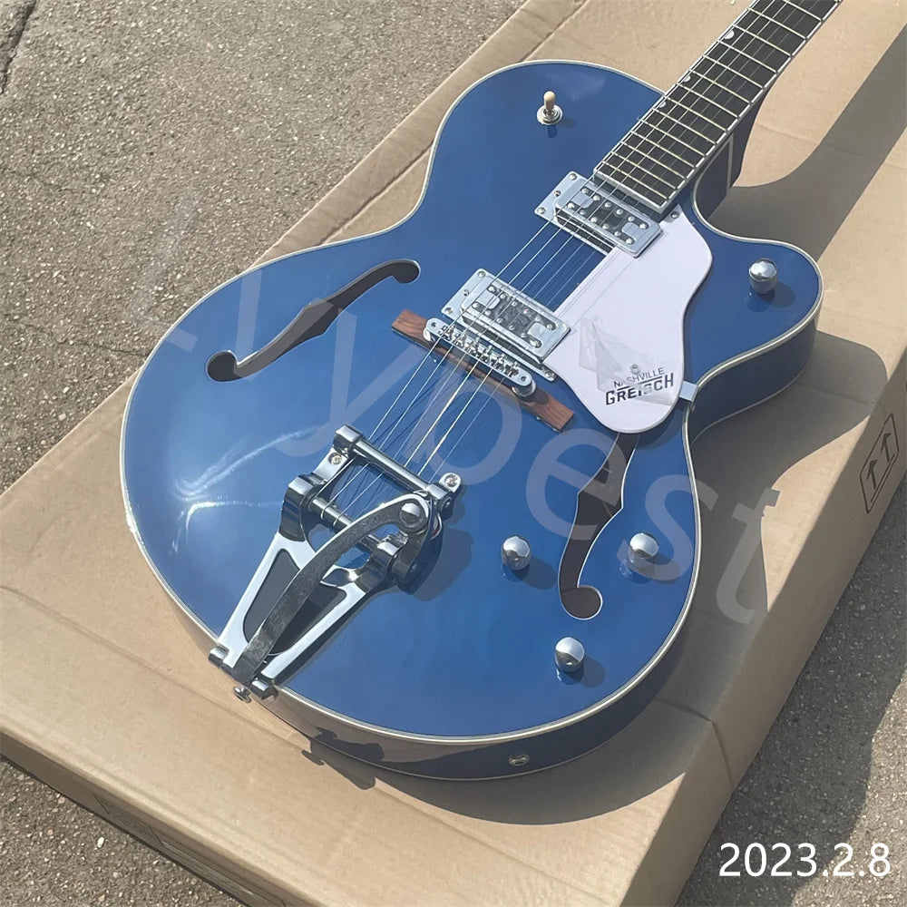 Lvybes Gretch Hollow Body Double F Blue Falcon Electric Guitar
