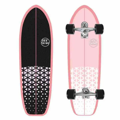 CX7 Maple Surfskate Cruiser, Single Kick Carving Longboard for Pumping & Street Riding