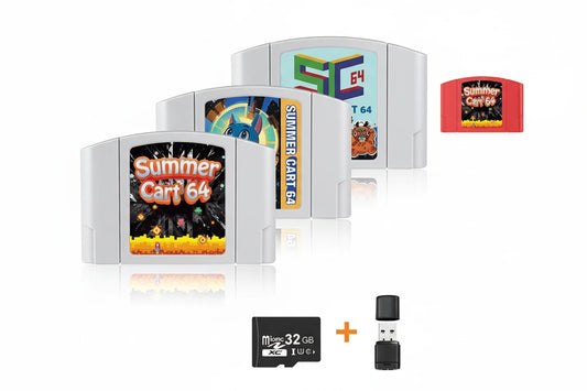 5400 In 1 SummerCart 64 Game Card For N64 - Retro Game Cartridge With 32GB TF Card (No Region Restriction)