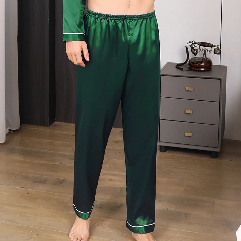 Men's Comfortable Loose Breathable Ice Silk Sleeping Pants