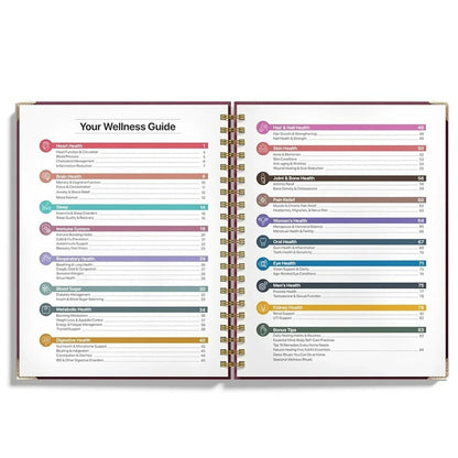 Natural Healing Guide Spiral Bound Herbal Book with Step-by-Step Recipes for Heart Health Blood Pressure and Focus Enhancement