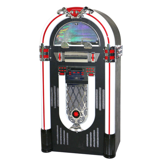 Full Size Large Retro with Light Emitting Diode Colorful Lights CD BT Turntable Player Music Combination Digital Jukebox
