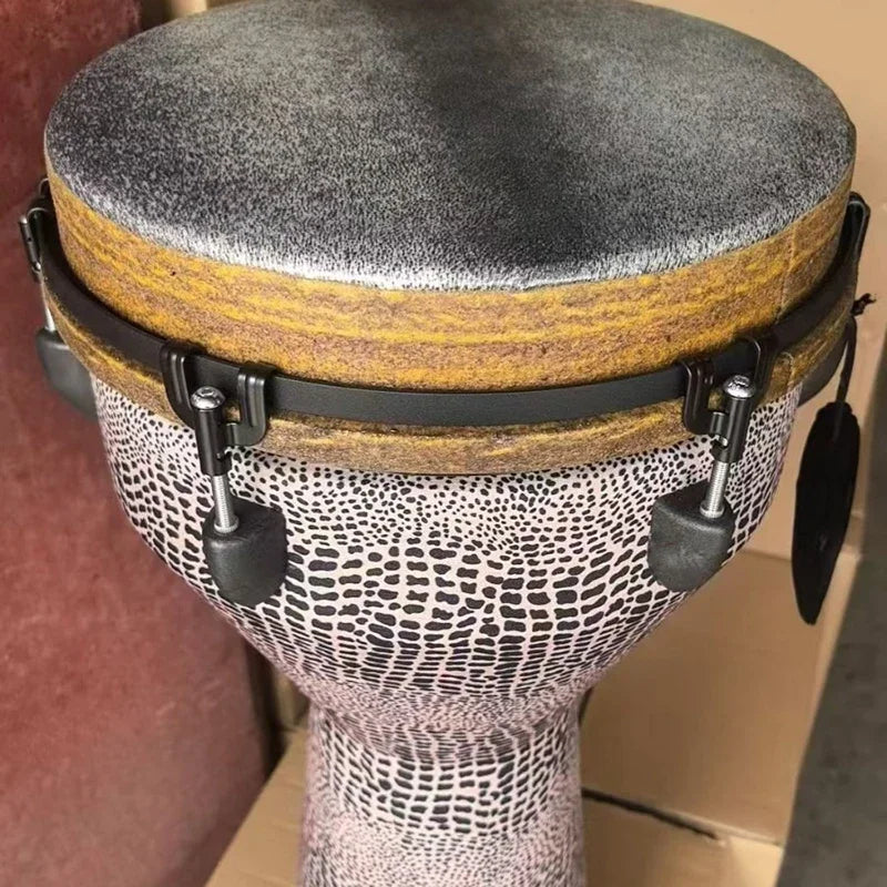 12" Djembe African Drum - Colorful Art Patterns