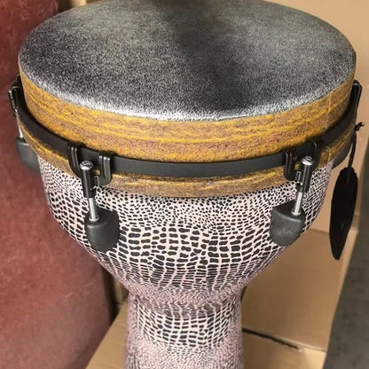 12" Djembe African Drum - Colorful Art Patterns