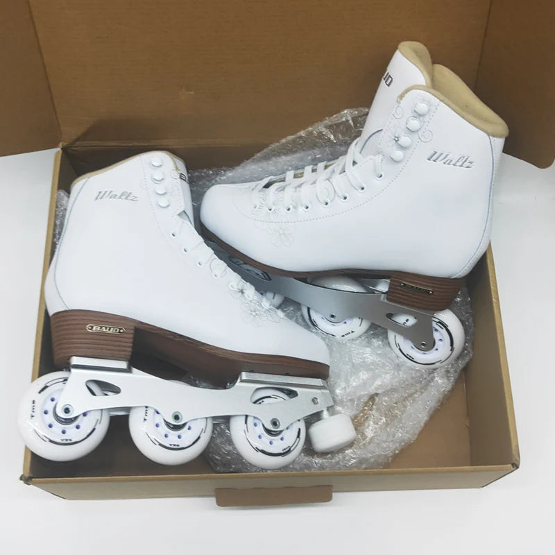 Professional Unisex 3 wheels Inline Figure Skates