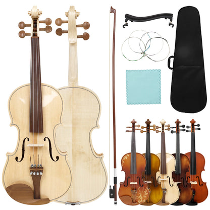 IRIN Violin 4/4 Acoustic Violin Spruce Solid Wood Fiddle with Case Bow Strings Shoulder Rest Cloth Violin Accessories