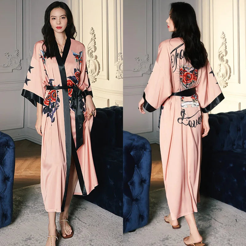 Women's Long Bathrobe Kimono