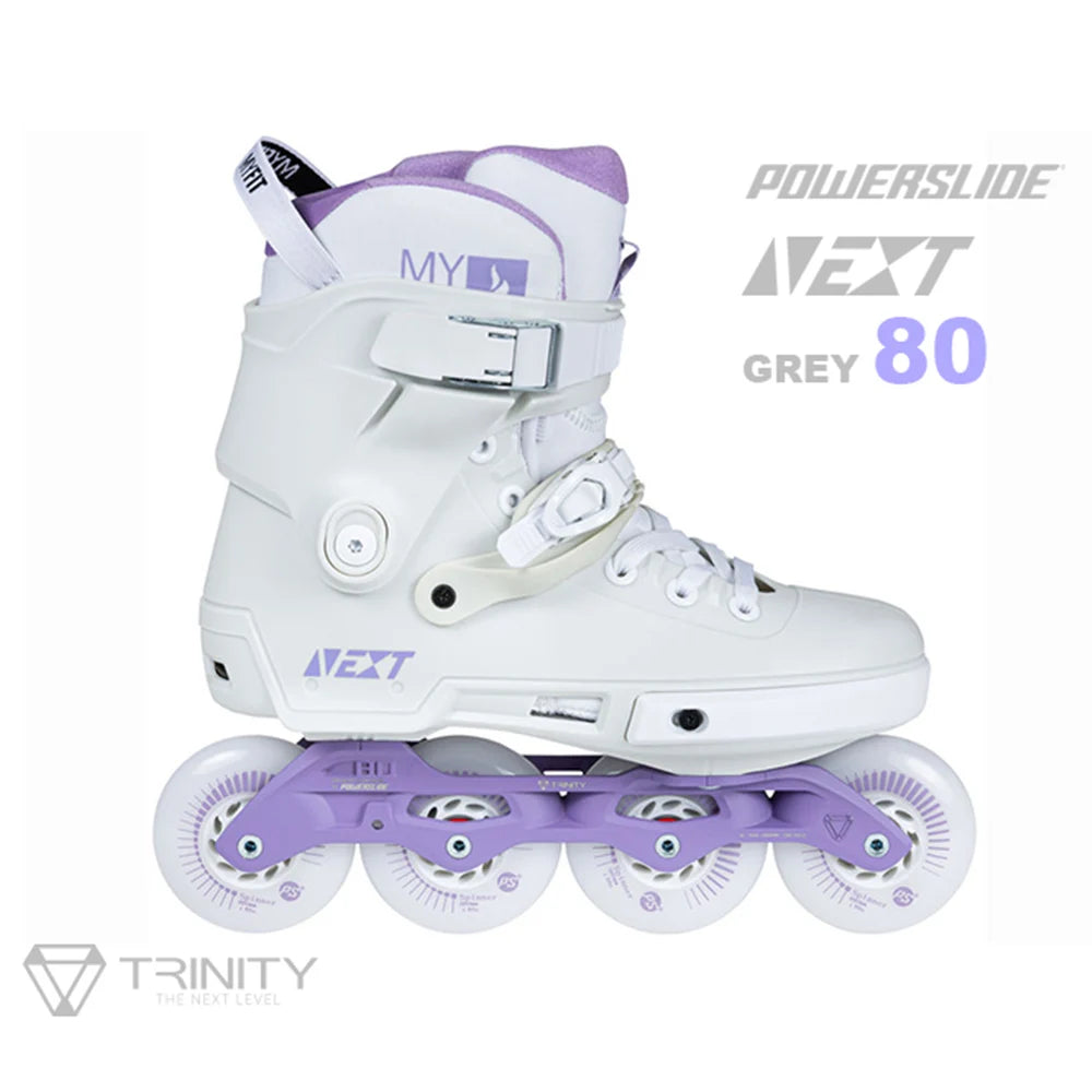 Powerslide NEXT Trinity Inline Skates – Professional Freeride Roller Blades for Street, Racing & Urban Skating with 3/4 Wheel Setup