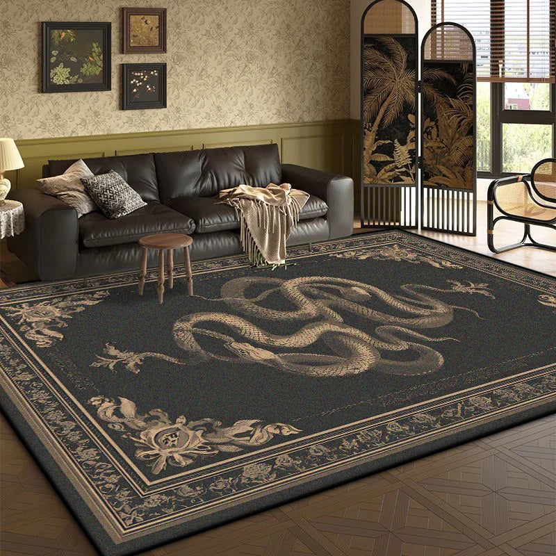 Bohemian Retro Style Living Room Carpet Animal Luxury American Fluffy Tea Table Rug Bedroom Bed End Anti-slip Large Area Mat