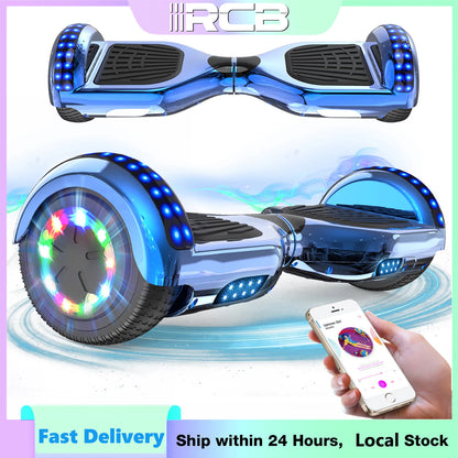 RCB 6.5" Two Wheel Hoverboard with Bluetooth Speaker And LED Light