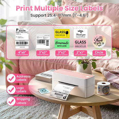 Wireless Small 4x6 Shipping Label Printer | Bluetooth