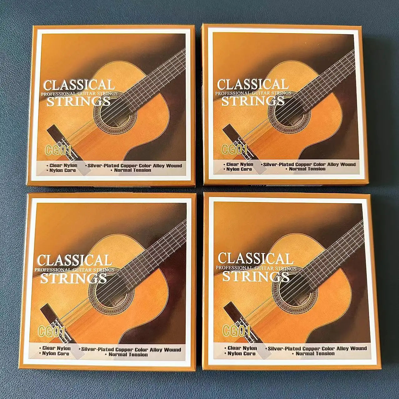 Classical Guitar Strings - Nylon Core Basses - Silver-Plated Copper Alloy Wound - Normal Tension / 6-string set  (028-043)