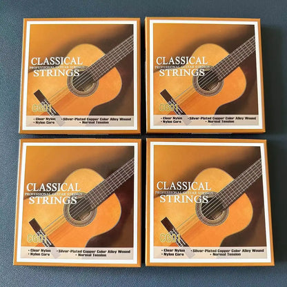 Classical Guitar Strings - Nylon Core Basses - Silver-Plated Copper Alloy Wound - Normal Tension / 6-string set  (028-043)