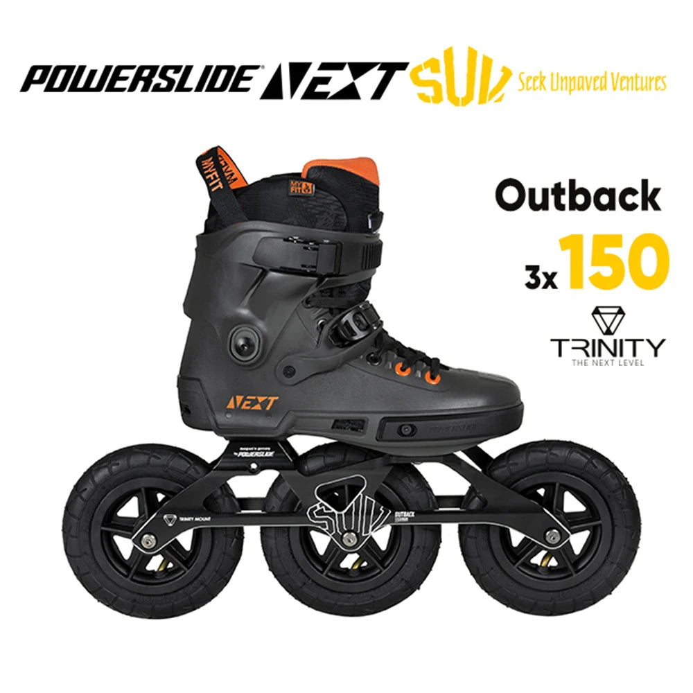 Powerslide NEXT Trinity Inline Skates – Professional Freeride Roller Blades for Street, Racing & Urban Skating with 3/4 Wheel Setup