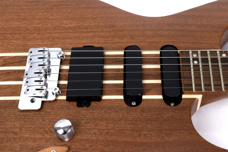 Solid Mahogany Wood  24 Fret Neck Through Body,  ST Style Electric Guitar