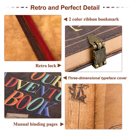 DIY Handmade Our Adventure Book Photo Album Scrapbook - 146 Pages