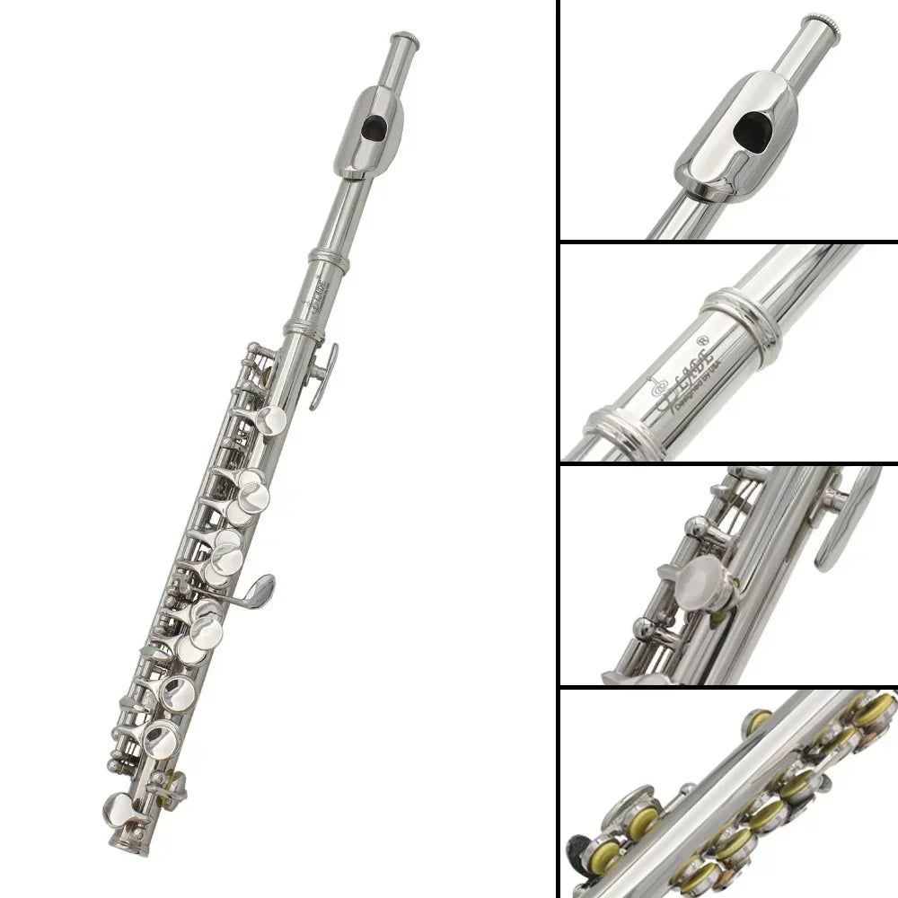 SLADE 16 Holes Piccolo C Key Multicolor Silver White Copper Blow Pipe -  with Accessories