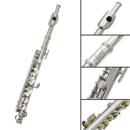 SLADE 16 Holes Piccolo C Key Multicolor Silver White Copper Blow Pipe -  with Accessories
