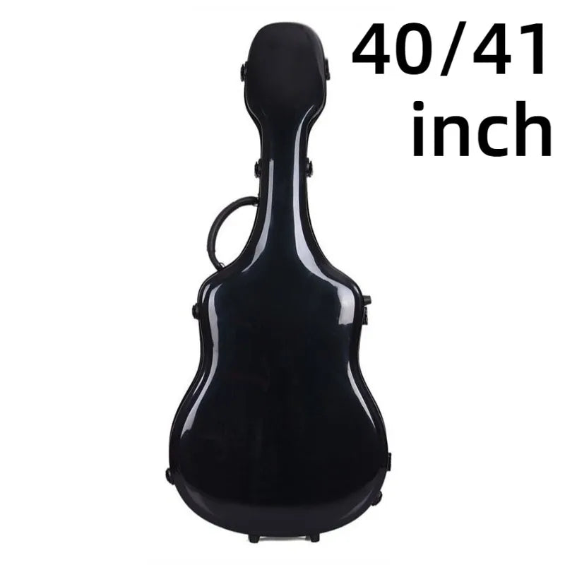 40/41 Inch Fiberglass Guitar Case Shoulders Portable Glossy Waterproof Drop-proof Guitar Box Musical Instrument Accessories