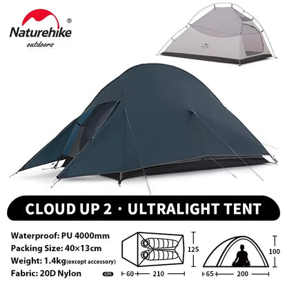 Naturehike Cloud Up 2 People Ultralight 20D Camping Tent