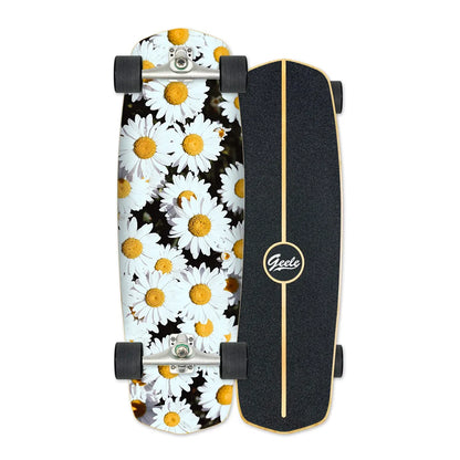 CX4 Land Surfboard Surfskate, Pedal-Free Surf Training Skateboard for Beginners