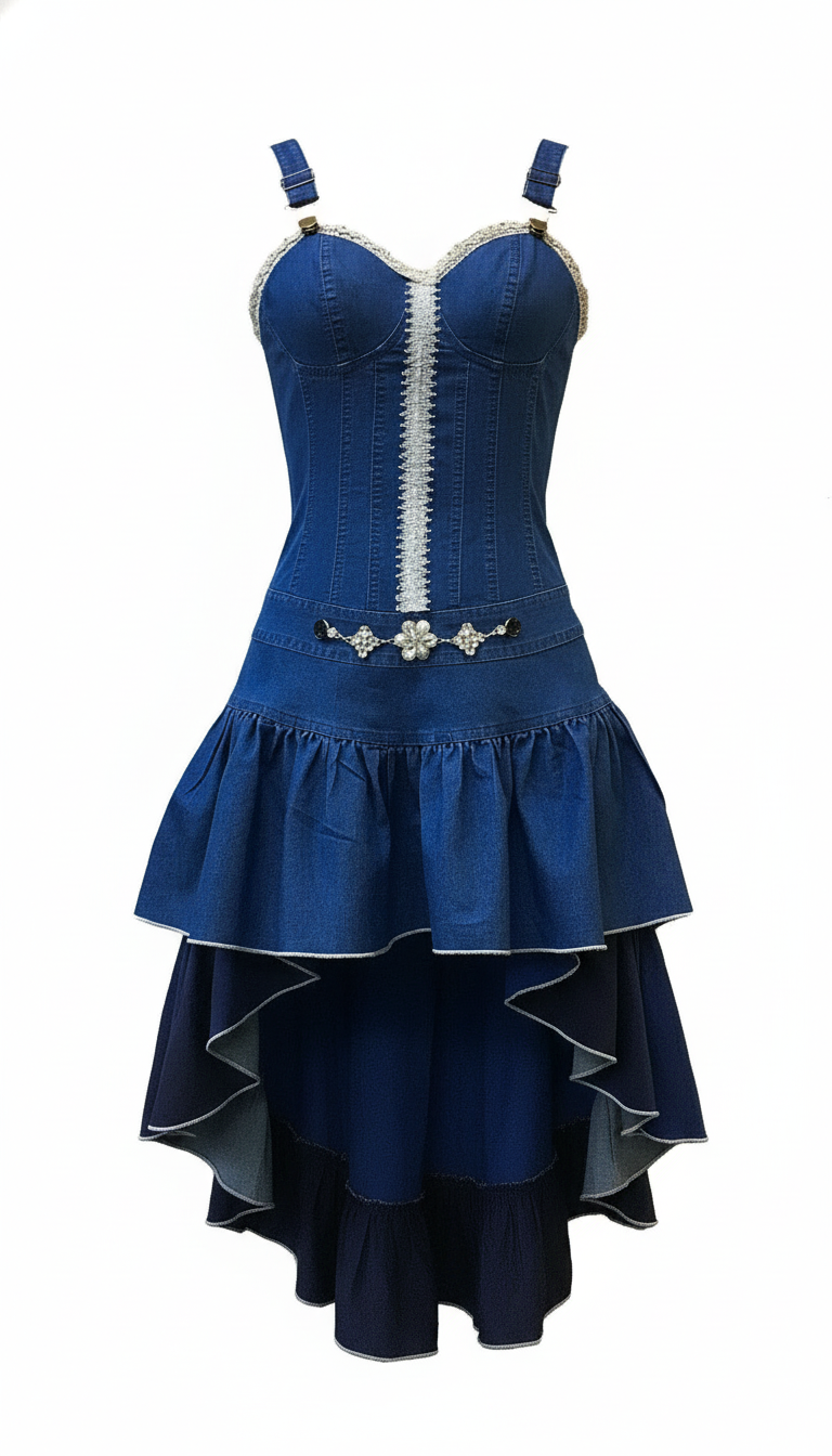 Women's Western Cowboy Denim Dress