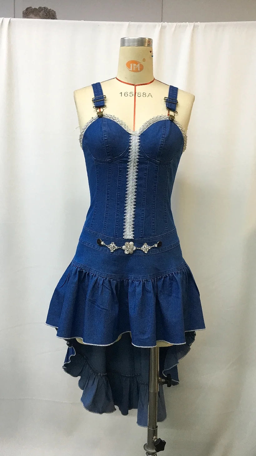 Women's Western Cowboy Denim Dress