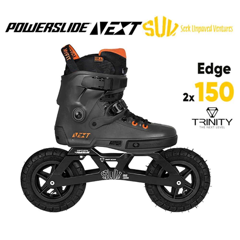 Powerslide NEXT Trinity Inline Skates – Professional Freeride Roller Blades for Street, Racing & Urban Skating with 3/4 Wheel Setup