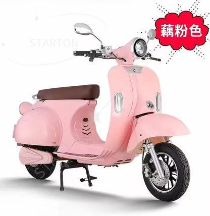 Retro Electric Moped Scooter – 10 Inch Fat Tire Electric Bike with Smart Features for Adults & Urban Commuting