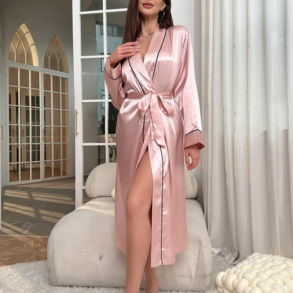 Women's Silk Satin Kimono Nightgown