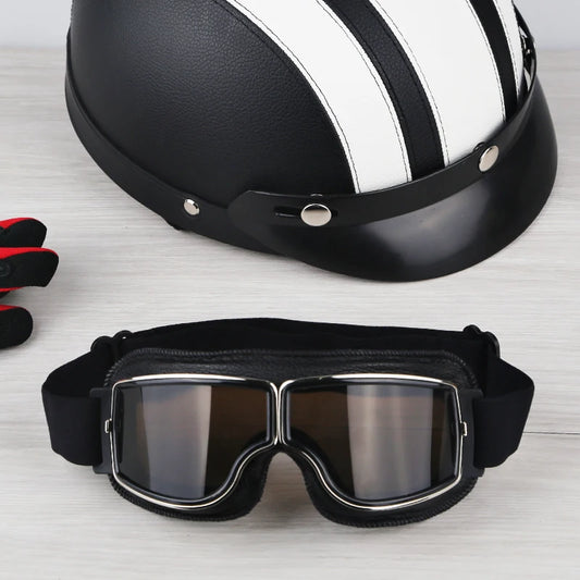 Breathable Retro Helmet Sunglass Goggles For Motorcycle/Motocross