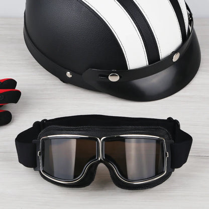 Retro Motorcycle Helmet Goggles