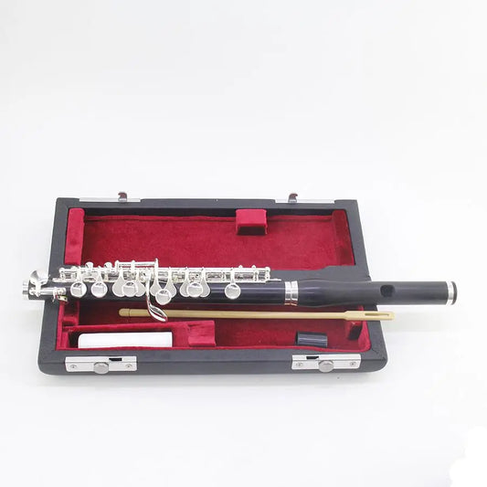 Japanese Muramatsu ebony flute – 17 holes, B-key design, in C major; made of pure silver, specially designed for use in bands.